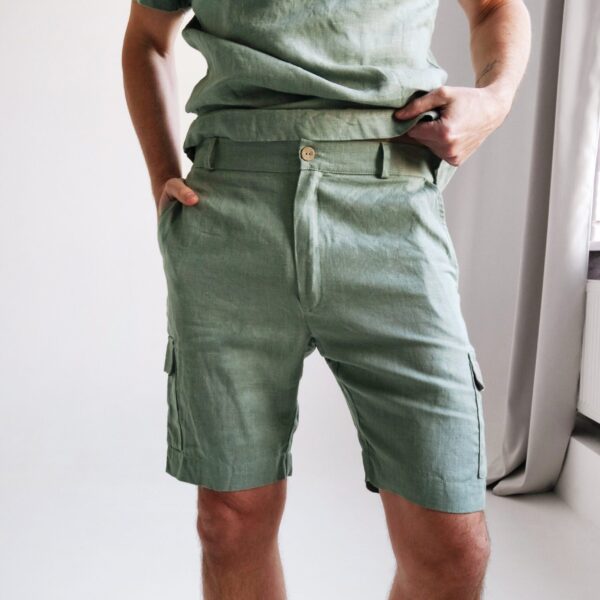 Side Pocket Linen Cargo Shorts for Men – Street Ready